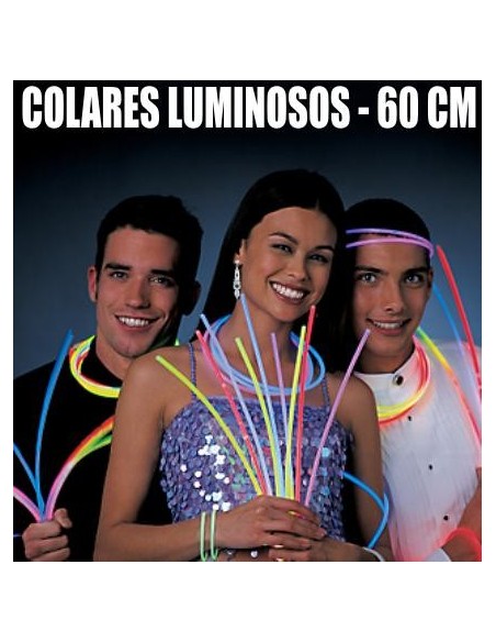 50 COLARES LUMINOSOS 60CM PARA FESTAS | Virtualvantagem |