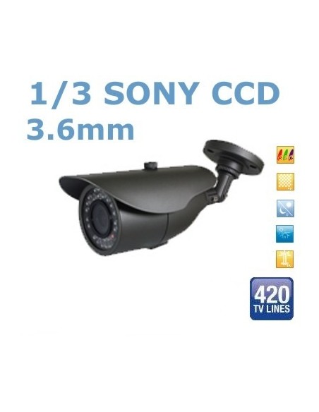 CAMERA VIGILANCIA  IR 24 LEDS 3.6 MM | Virtualvantagem |