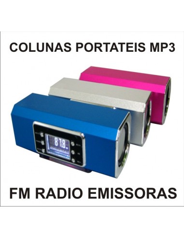 COLUNAS PORTATEIS FM RADIO , MP3 , USB , SD | Virtualvantagem |
