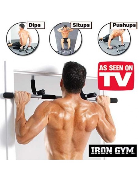 BARRA IRON GYM  MULTIFUNCIONAL PARA PORTA | Virtualvantagem |