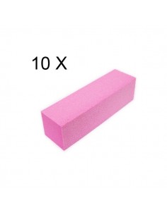 10 BLOCO BUFFERS  100 GRIT  PARA UNHAS ROSA | Virtualvantagem | VRT.003.00046