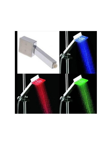CHUVEIRO QUADRADO COM LEDS MUDA COR TEMPERATURA | Virtualvantagem | VRT.007.00118