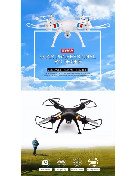 DRONE SYMA X8C 2.4G - 4 CANAIS COM GYRO + CAMERA | Virtualvantagem |