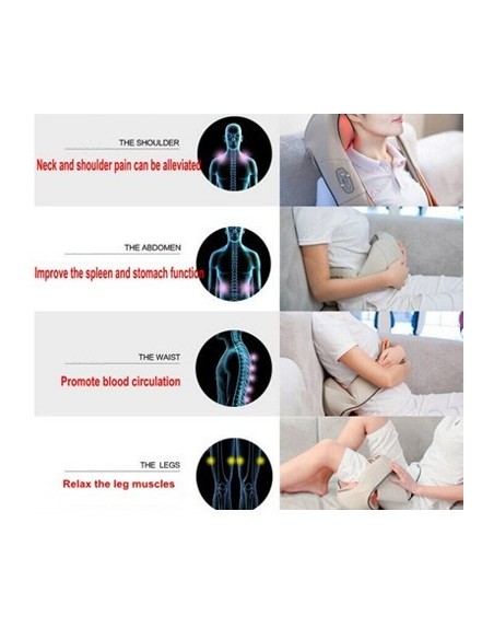 Massageador Shiatsu com Infravermelhos Termoterapia | Virtualvantagem | VRT.002.00040