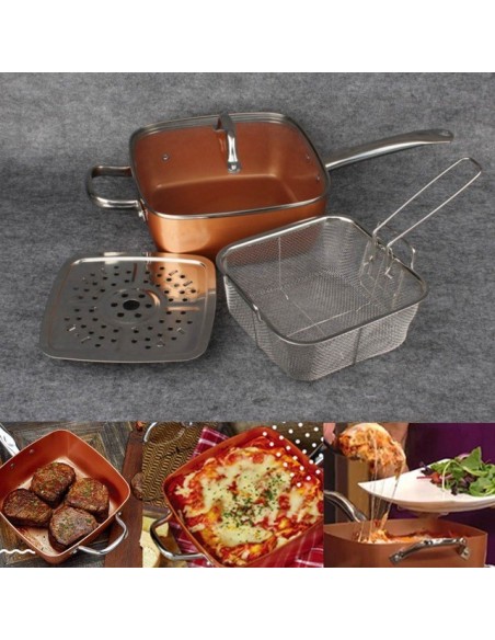 FRIGIDEIRA EM COBRE QUADRADA CHEF COOPER | Virtualvantagem | VRT.007.00020