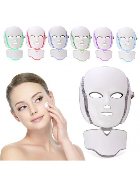 MASCARA DE LEDS ROSTO E PESCOÇO FOTOTERAPIA | Virtualvantagem | VRT.002.00007