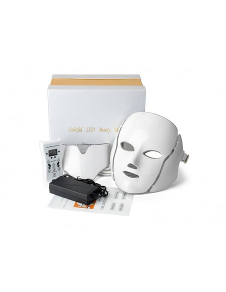 MASCARA DE LEDS ROSTO E PESCOÇO FOTOTERAPIA | Virtualvantagem | VRT.002.00007