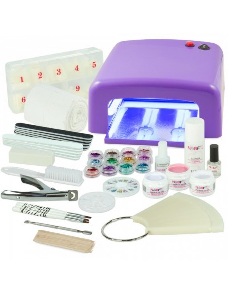 KIT  UNHAS DE GEL XL  FORNO UV 36 WATTS LILAS + BROCA 20000 RPM | Virtualvantagem |