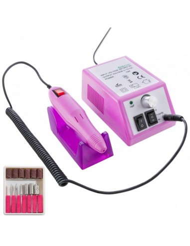 KIT UNHAS DE GEL BRANCO + MALA ROSA + BROCA | Virtualvantagem |