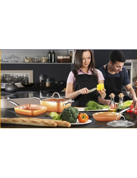 TREM DE COZINHA 12 PEÇAS COBRE | Virtualvantagem | VRT.007.00018