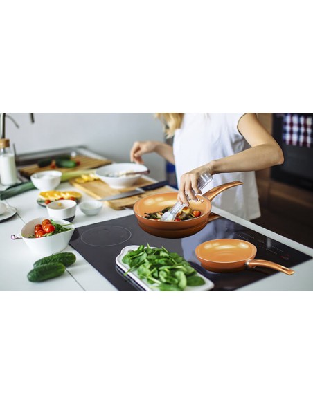 CONJUNTO FRIGIDEIRAS 3 CAPAS EM COBRE | Virtualvantagem |