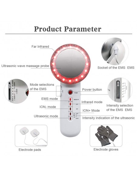 CAVITAÇÃO PORTÁTIL 6 EM 1 ULTRASONS | Virtualvantagem | VRT.002.00011