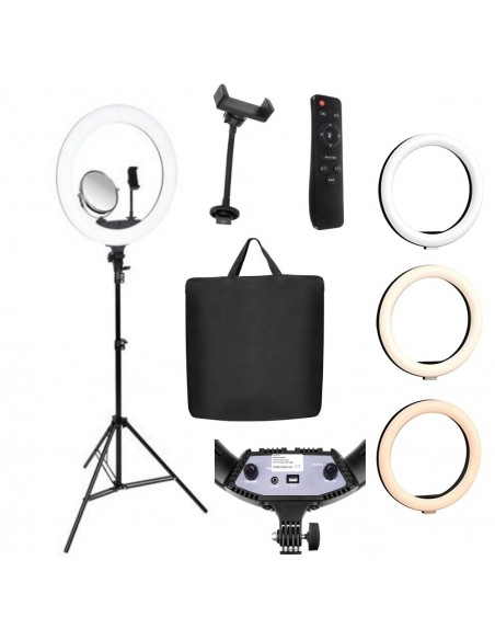 RING LIGHT GRANDE 45 CM COM TRIPÉ | Virtualvantagem | VRT.008.00014