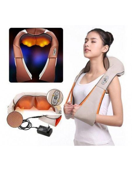 Massageador Shiatsu com Infravermelhos Termoterapia | Virtualvantagem | VRT.002.00040