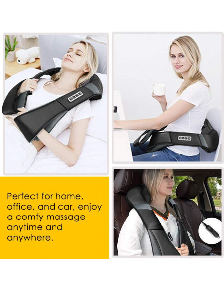 Massageador Shiatsu com Infravermelhos Termoterapia | Virtualvantagem | VRT.002.00040