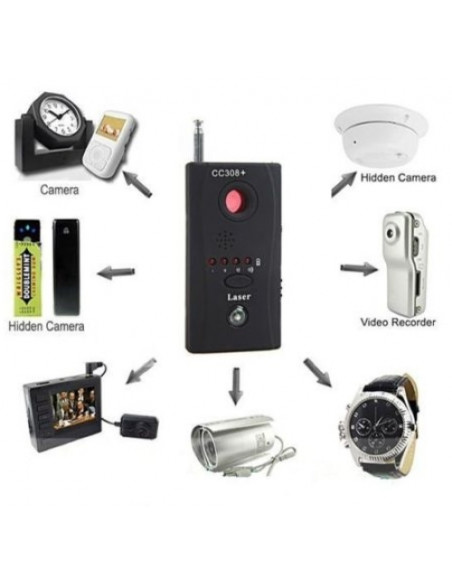 DETECTOR MICRO ESPIAS , CAMERAS CC308+ | Virtualvantagem |
