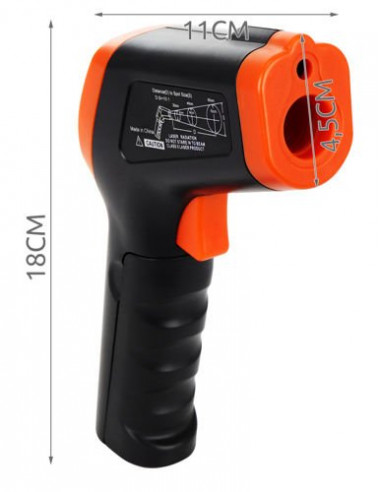 PIROMETRO TERMÔMETRO LASER -50 a -550ºC | Virtualvantagem | VRT.007.00144