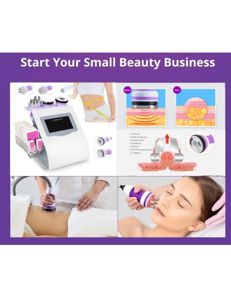 MAQUINA CAVITAÇÃO 6 EM 1 LIPO LASER + RF 3D+ VACUO