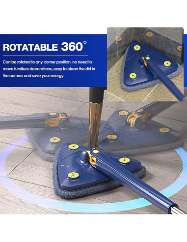 MOPA TRIANGULAR 360% ROTATIVA + 6 RECARGAS