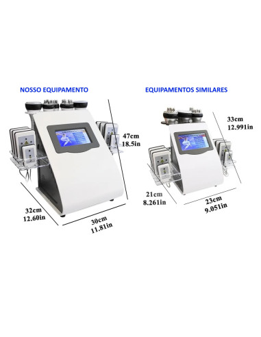 MAQUINA CAVITAÇÃO 6 EM 1 LIPO LASER + RF + VACUO