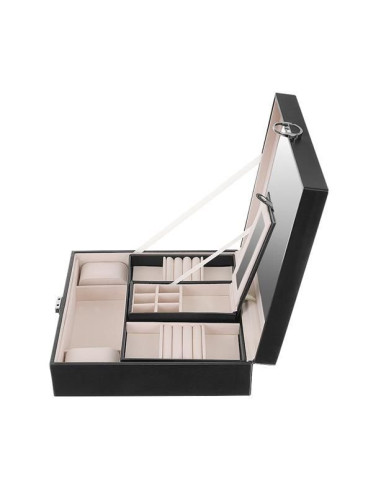 CAIXA GUARDA JOIAS GRANDE COM ESPELHO