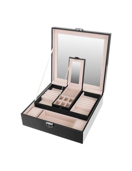 CAIXA GUARDA JOIAS GRANDE COM ESPELHO