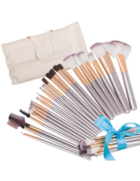 CONJUNTO DE 24 PINCEIS MAQUIAGEM PROFISSIONAIS
