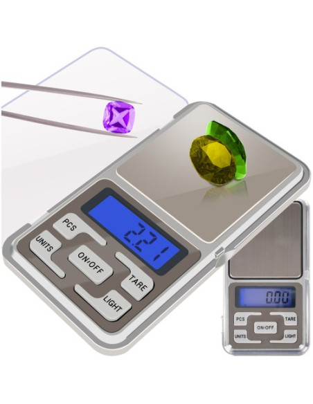 Mini Balança Digital  Precisão 0.1 gr até 500 gramas