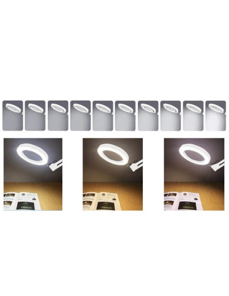 CANDEEIRO COM LUPA E LUZ LED 