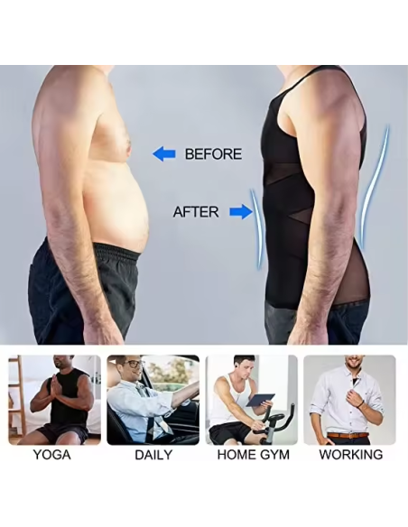 Camisola Modeladora Redutora para Homem 